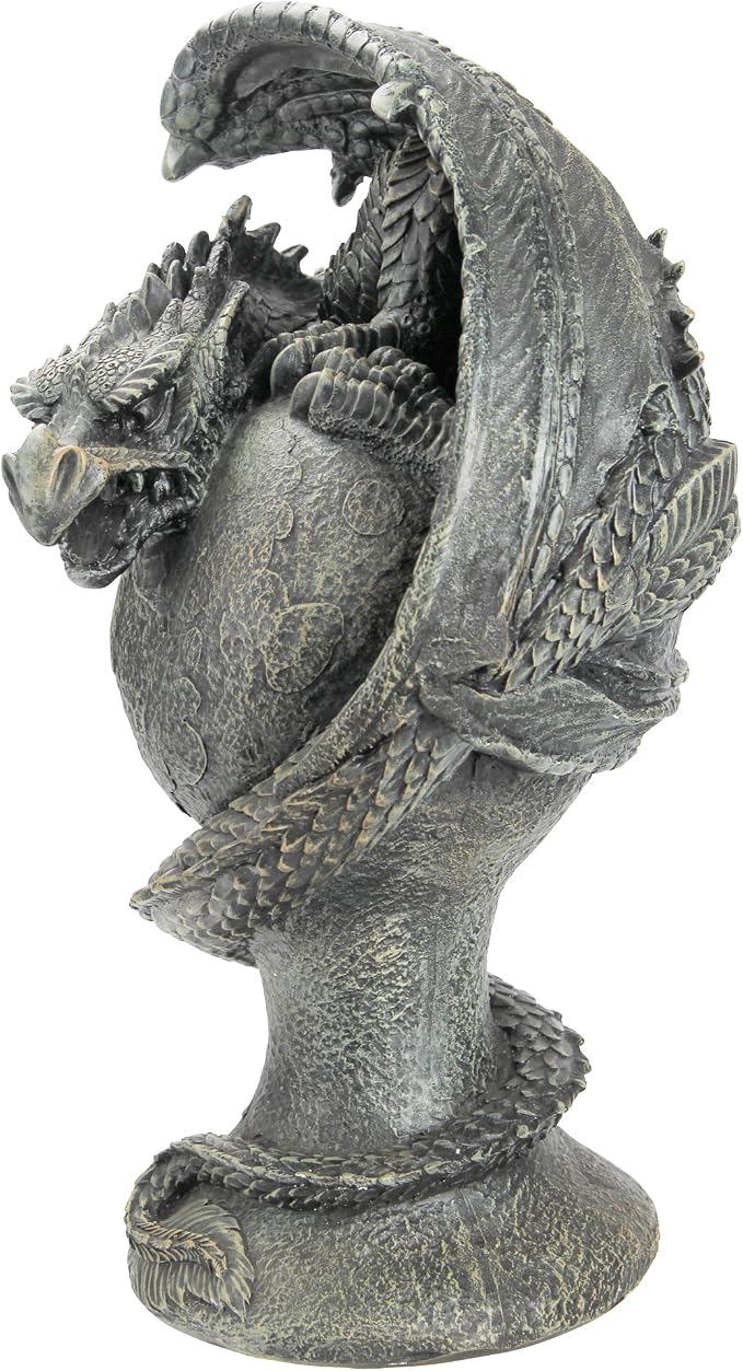 Design Toscano JE1121520 Mystic Dragon Avenger Statue,greystone