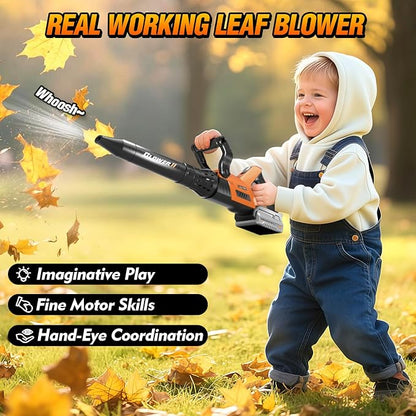 Kids Tool Set, 3-IN-1 Toddler Power Garden Tools with Lights and Sounds, Toy Weed Wacker, Toy Leaf Blower, Hedge Trimmer, Yard Tools Outdoor toys for Boys, Birthday Gifts for Kids Ages 3 4 5 6 7 8+