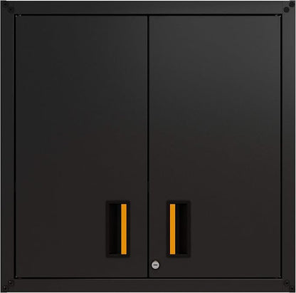 for Home Ready-to-Assemble Wall Steel Cabinet with Two Doors (Black)