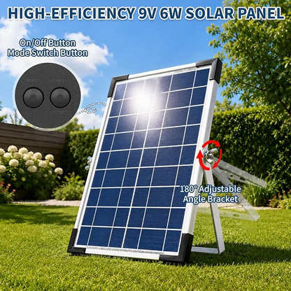 Yeomi 6W Solar Fountain Pump, Independent Solar Panel Water Fountain with 2 Spray Modes & 3 Nozzles, Built-in Filter for Garden, Patio, Pond Decoration