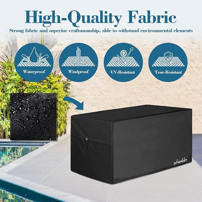 Himal Deck Box Cover, Waterproof 600D Oxford, 52 x 27 x 27 in | Heavy-Duty 600D Fabric, Waterproof Protection, UV Resistant, Outdoor Storage Cover, Waterproof Outdoor Furniture Covers