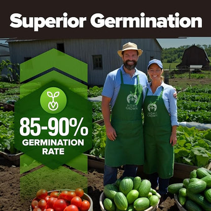 HOME GROWN 25 Variety Survival Seed Vault 12,000+ Heirloom Non-GMO Vegetable Seeds for Planting, High Germination, Family Garden Starter Kit, Tomatoes, Peppers, Carrots, Beans, Kale, Indoor Outdoor