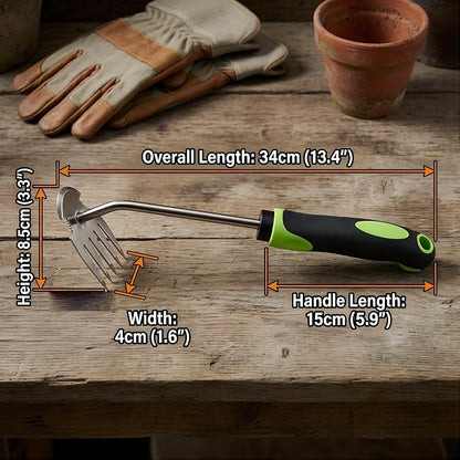Moorrlii Weed Remover Tool, Hand Weeder Puller Tool, Portable Garden Weeder Tool for Vegetable Gardening Backyard Farm Planting & Uprooting Weeding Tool (Rubber Handle)