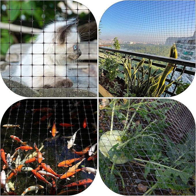 NONMON Bird Netting Deer Fence Netting 5 x 100FT Heavy Duty Garden Netting | for Chicken Coop, Protect Fruit Trees, Plants and Vegetables Against Birds, Deer, Squirrels and Other Animals