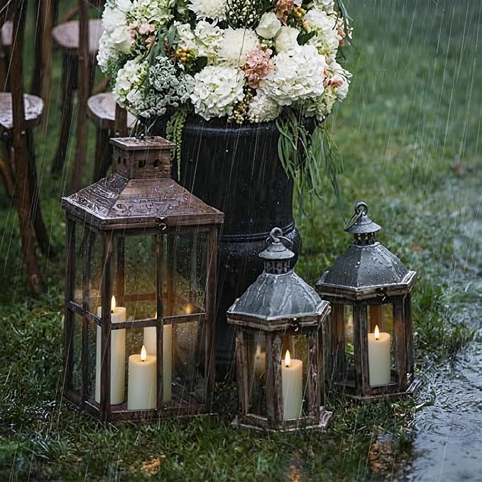 Waterproof Flameless 2.2" x4" 4" 5" 5" 6" 6" 7" 7" Pillar Candles with Remote Control and Timer, LED Ivory Battery Operated Plastic Wave-Shaped Design Pack of 8 Outdoor Flickering