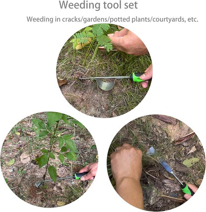 Gardening Tools,Weeding Tool,Garden Hand Tools,Weed Removal Tool,Crack Weeder Crevice for Garden/Patio/Crack/Potted Plant Weed Puller Tool(3pcs)