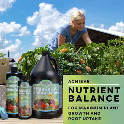 Microbe Life Hydroponics Premium Vitamins & Amino Acids Essential for Maximum Plant Growth and Root Uptake, Use with Any Feeding Systems Including Hydroponics or Soil, 16 Ounces