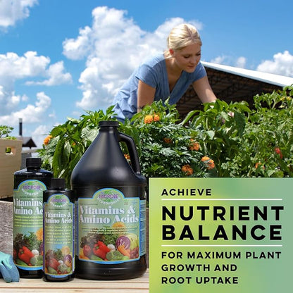 Microbe Life Hydroponics Premium Vitamins & Amino Acids Essential for Maximum Plant Growth and Root Uptake, Use with Any Feeding Systems Including Hydroponics or Soil, 32 Ounces