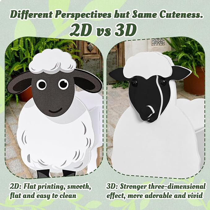 Pet Planters 4 Pcs Farm Animals Series Cute Animal Shape Flower Planters, Plant Pots for Indoor/Outdoor Garden Decor, Unique Gifts/Souvenirs for Pet Lovers (Farm Series 4pcs (2D))