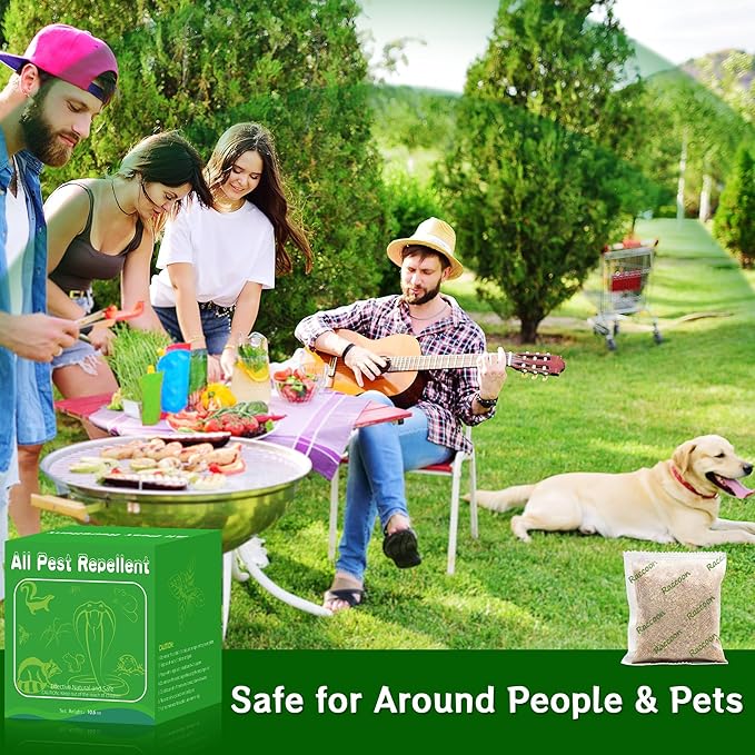 12pack Skunk Repellent Outdoor – Keep Skunk Out of Yard & Garden, Natural Peppermint Oil Skunk Deterrent, Long-Lasting Animal Repellent Granules, Safe for Pets & Plants