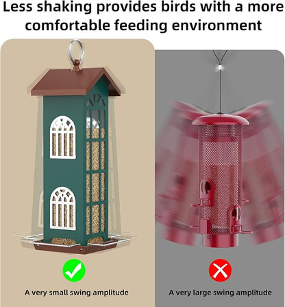 Metal Wild Bird Feeder,Bird Feeders for Outdoors Hanging,Waterproof and Rust-Proof,Easy to Clean,Disassemble and Assemble