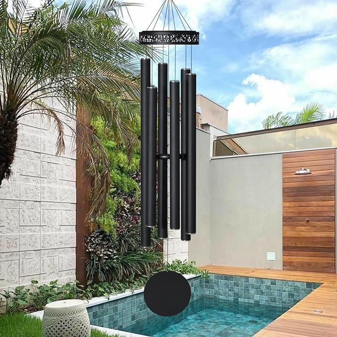 Suntimber 48" Large Wind Chimes for Outside Deep Tone, 6 Heavy Tubed Tubes | Memorial Sympathy Gifts for loss of loved one, Low Tone WindChimes Outdoor Clearance for Garden Yard Patio & Lawn