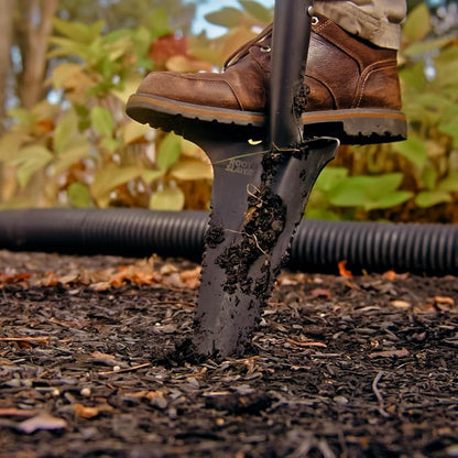 Root Slayer RS233 Perennial Garden Shovel, Fiberglass Shaft, Black