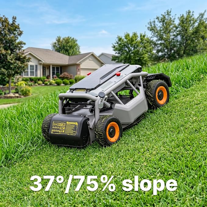 Mowrator S1 4WD 18Ah Remote Control Lawn Mower, All-Season Yard Care, 75% (37°) Slope Climbing, 21" Cutting Width, 1.5–4.3" Adjustable Cutting Height, Up to 1.12 Acres