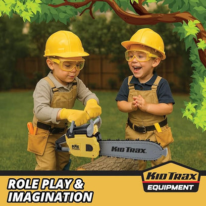 Kid Trax Chain Saw Construction Toys - Kids Toys, Gardening Tools, Kids Chainsaw, Easy to Use, Pretend Play, Tools for Kid, Realistic with Lights & Sounds, Toys for 3 Year Old Boys and Girls Above