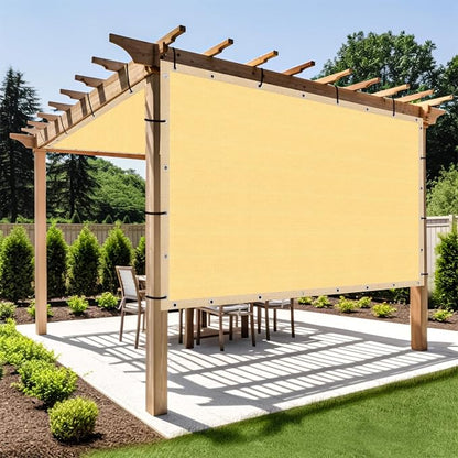 Shade&Beyond Customized Size 14' X 20' Shade Cloth with Grommets, 90% UV Protection UV Protection Mesh Tarp Sun Screens for Patio GN01, Sand