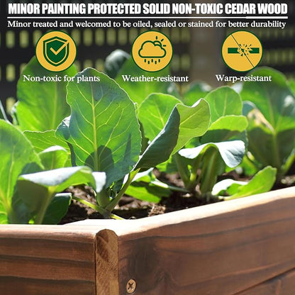 Yardenaler 6x3x2FT Raised Garden Bed with Legs, Large Outdoor Elevated Wood Planted Box for Vegetable and Flower with Liner, Backyard and Patio, Rustic Brown