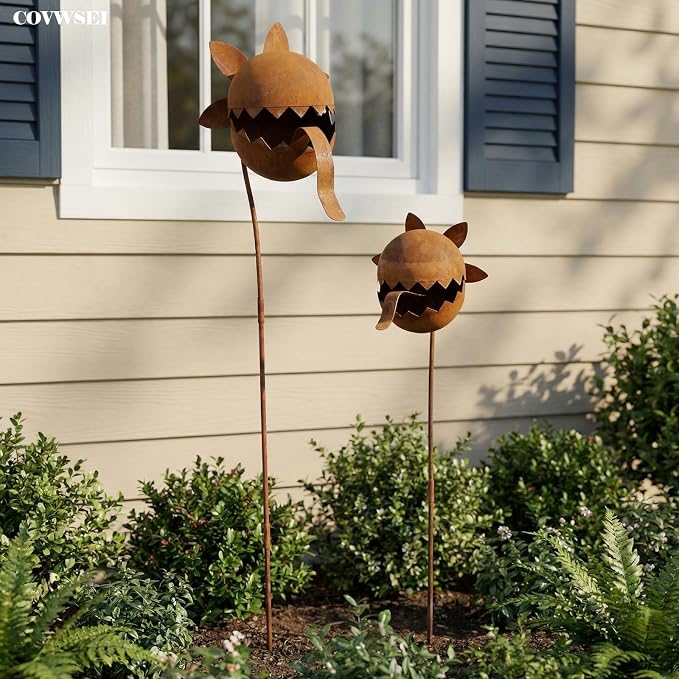 Garden Decor for Outside - Metal Venus Flytrap Garden Stakes Decorative, 24 Inch Metal Carnivorous Plants for Outdoors, Yard Art Garden Decorations for Outdoor Lawn Porch Pathway