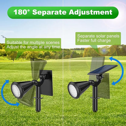 Tadyreal Solar Lights Outdoor Waterproof IP65 180° Adjustable Solar Powered Landscape Spot Lights for Yard 4 Lighting Modes Spotlights for Pathway Garden Outside Wall Pool Porch (8 Pack, Cool White)