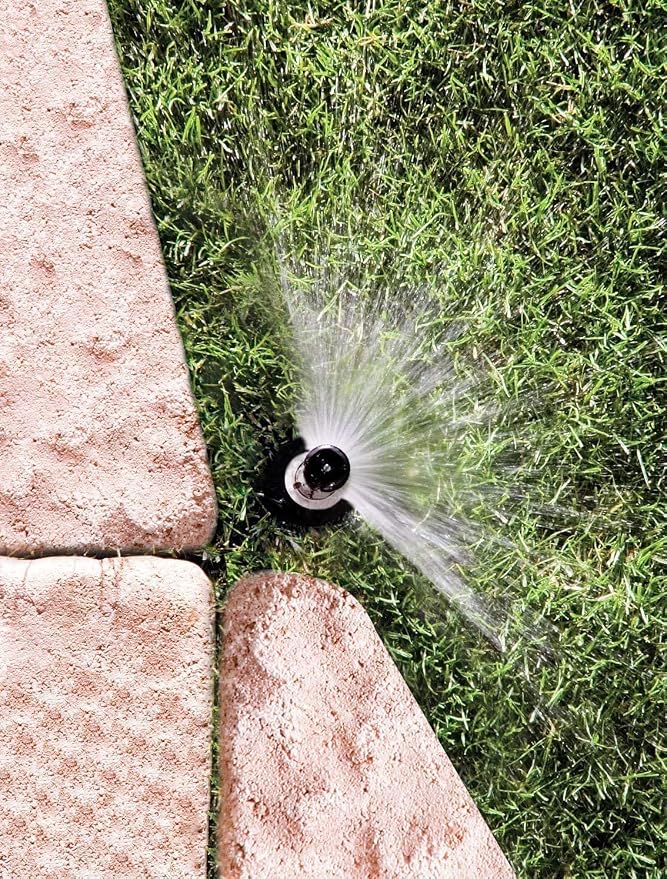 Rain Bird 1804HDSP25 Pressure Regulating (PRS) Professional Dual Spray Pop-Up Sprinkler, 180° Half Circle Pattern, 8' - 15' Spray Distance, 4" Pop-up Height