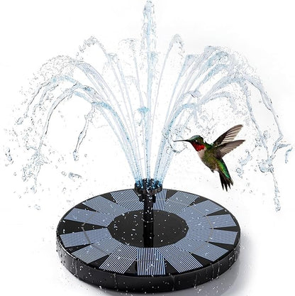 AISITIN Solar Fountain Pump 2.5W, 6.7" Solar Powered Water Fountain Pump for Bird Bath, solar pump for fountain with 6 Nozzles for Garden, Ponds, Pool, Fish Tank, Outdoor and Aquarium
