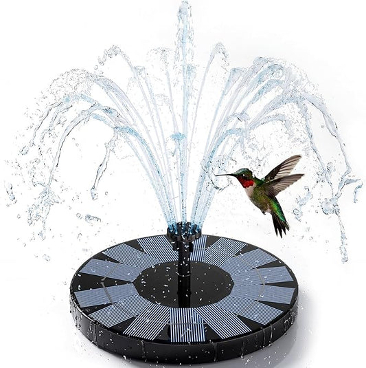AISITIN Solar Fountain Pump 2.5W, 6.7" Solar Powered Water Fountain Pump for Bird Bath, solar pump for fountain with 6 Nozzles for Garden, Ponds, Pool, Fish Tank, Outdoor and Aquarium