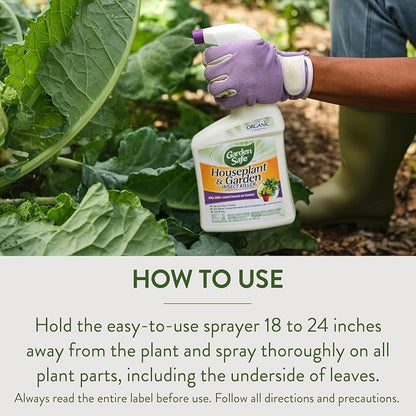 Garden Safe Brand Houseplant & Garden Insect Killer2, 32 Fluid Ounces, Kills 100+ Listed Insects on Contact, For Use in Homes, Home Gardens & Home Greenhouses Up to Day of Harvest