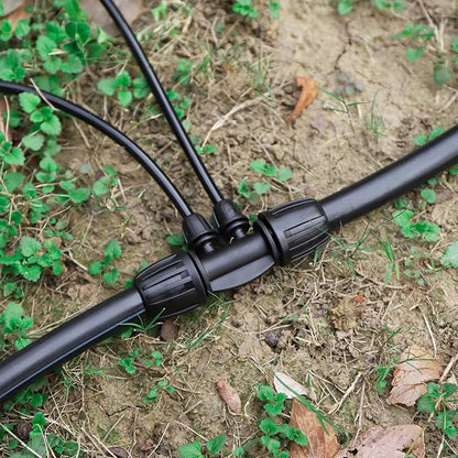 1/2 Inch to 1/4 Inch Tubing Irrigation Fittings for (1/2'' ID x 0.60''-0.63'' OD) 16mm Drip Tubing,Locked Barbed Tee Connectors (20 Pcs Barbed Tee 4-Way)