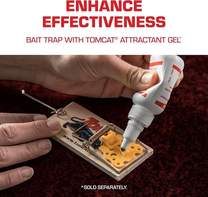 Tomcat Mouse Traps (Wooden), 24 Traps | Disposable Non-Chemical Mouse Trap for Homes, Garages and Basements, 12 Packages Each with 12 Traps