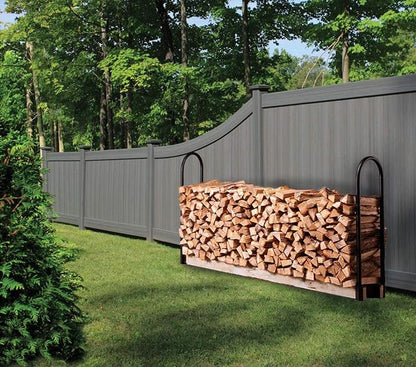 Fire Beauty Firewood Log Rack Adjustable Bracket Kit, Fireplace Wood Storage Holder,Black Powder,Coated Steel, Outdoor and Indoor(Adjustable)
