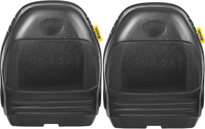 VEVOR Universal Tractor Seat Replacement 2 Pcs Compact High Back Mower Seat, Black Vinyl Forklift Seat, Central Drain Hole Skid Steer Seat with Mounting Bolt Patterns of 8" x 11.5" & 11.25" x 11.5"