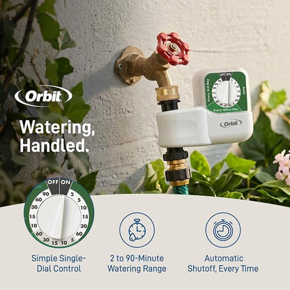 Orbit 62024 Single-Dial Hose Watering Digital Timer, "3"" x 7.5"" x 9.5"""