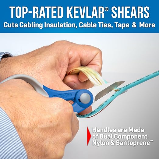 Jonard Tools TK-325 Kevlar Cutting Shears & Molded Pouch with Belt Clip