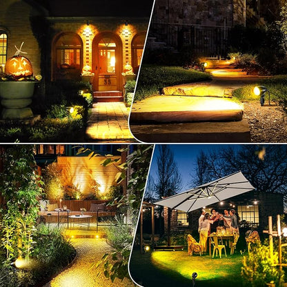 20W Outdoor LED Landscape Lighting Spot Lights, 1880LM IP66 Waterproof, Plug in Landscape Lights for Pathway Patio Yard Lawn, 120V US 3-Prong Cord, 2 Packs