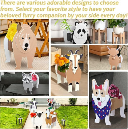 Yak Planter, Cute Animal Shape Flower Planters, Plant Pots for Indoor/Outdoor Garden Decor, Unique Gifts/Souvenirs for Pet Lovers