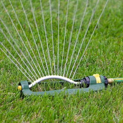 Melnor 65147AMZ Turbo Oscillating Lawn Sprinkler, 3,200 Sq. Ft. Coverage, 16 Precision Nozzles, Adjustable Range Control, QuickConnect Bundle, Green, Yellow