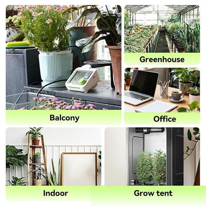 RAINPOINT Indoor Large Display Automatic Plant Waterer Kit | Drip Irrigation System with Next Watering Countdown, Power-Off Memory,Anti-Siphon,Cycle & Soak Mode,Water 10-15 Plants