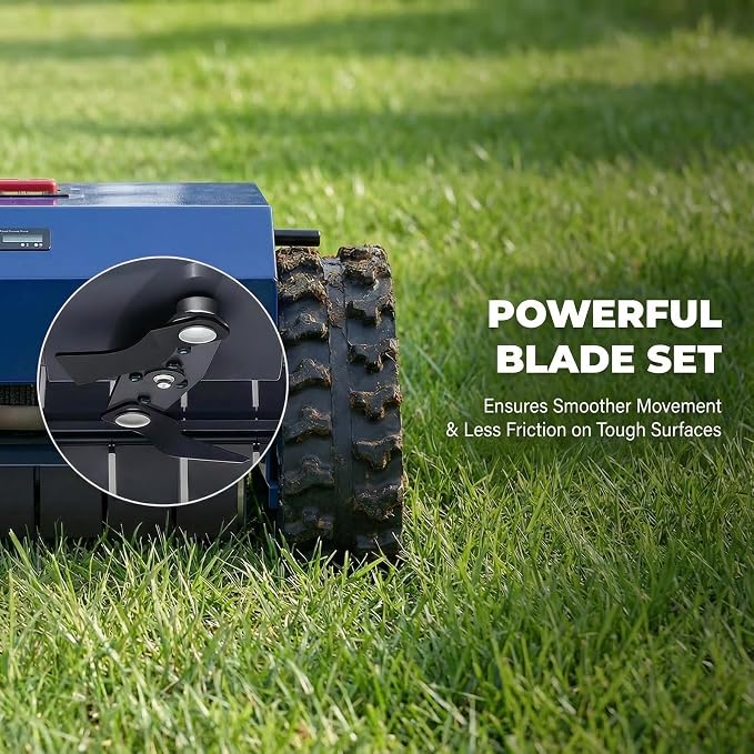 Infront Remote Control Lawn Mower with Snow Plow, Crawler Track All-Terrain System, Hybrid Oil-Electric Power for Steep Slopes and Large Lawns, Adjustable Cutting Height
