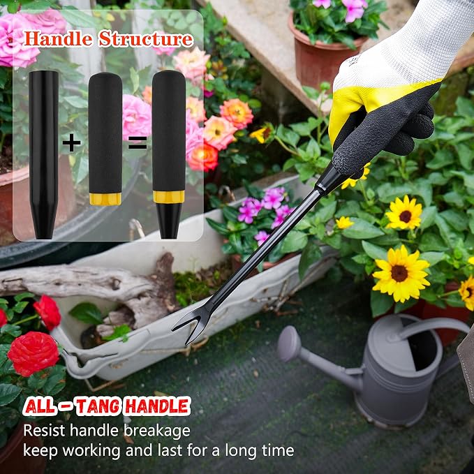 Kemaier Weeding Tool - Heavy Duty Stainless Steel Weed Remover Tool for Precise Root Weed Removal, Efficient Weed Puller Tool for Garden and Lawn Care