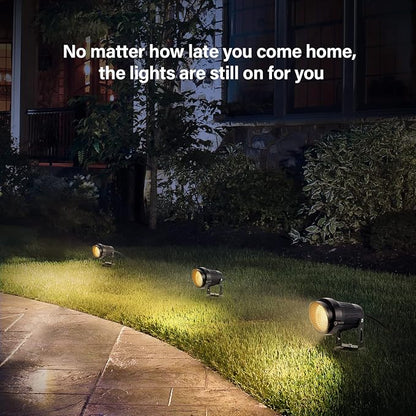 Landscape Lights - 5W 110V Outdoor Spotlight - Waterproof IP65-3000K Warm White LED Landscape Lights - 5ft Cable for Yard Garden Patio Driveway House (Include Spike) (4 Pack)