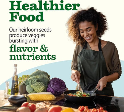 32 Heirloom Vegetable and Fruit Seeds for Planting - 16,000+ Seeds | Non-GMO Survival Seed Vault | High Germination | 32 Varieties of Vegetable Seeds for Your Home Survival Garden