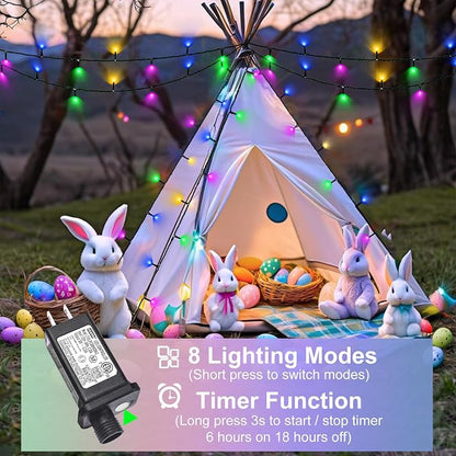 66FT 200 LED Christmas Lights Outdoor, Plug in Connectable Christmas Tree Lights Waterproof, 8 Modes String Lights for Outside Bedroom Patio Yard Party Holiday Decorations, Pastel Multicolor