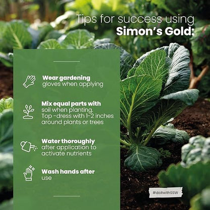 Soil Seed & Water Simon’s Gold Organic Dairy Compost – Rich, Aged Compost for Garden Beds, Raised Beds & Soil Enrichment