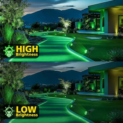 T-SUN Solar Spotlight LED Outdoor Wall Light, IP65 Waterproof, Auto-on at Night/Auto-Off by Day, 180°Angle Adjustable for Tree, Patio, Yard, Garden, Driveway, Stairs, Pool Area (Green)