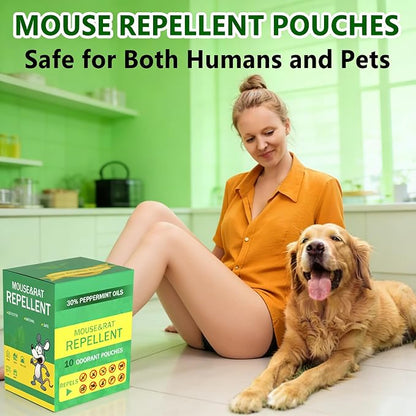Mole Repellent Pouches for Yard Outdoorto Mouse Repellent Pouches 10Pack Squirrel Repellent Pouches Groundhogs Repellant Outdoor Nature Mouse Deterrent for Indoor Outdoor Use, for Garden & Home
