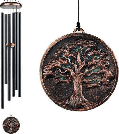 60 Inch Large Wind Chimes for Outside, Deep Tone Tree of Life Decor | Deep relaxing tones, 60-inch size, weather-resistant aluminum, Tree of Life design, gift boxed and ready to hang