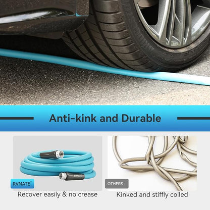 RVMATE RV Water Hose 35FT, 5/8” Inner Diameter Drinking Water Hose Lead-free, No Leaking Garden Hose For RV/Trailer/Camping, RV Accessories