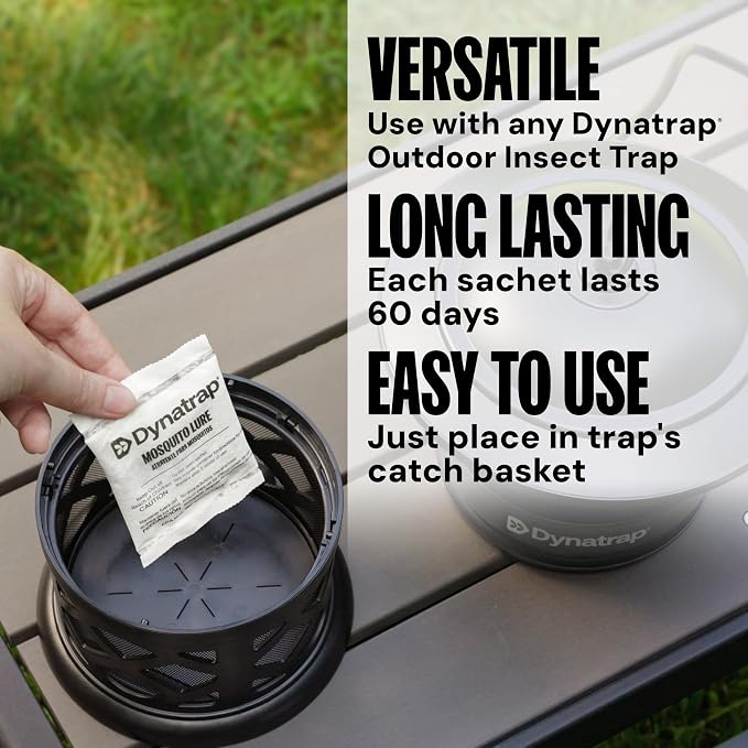 DynaTrap 100611 Atrakta Mosquito Lure Sachet for Any DynaTrap Insect Trap, Lasts 60 Days, Mosquito Trap Attractant | Targets Mosquitoes, Compatible with all DynaTrap Insect Traps, 100611
