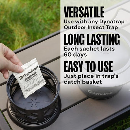 DynaTrap 100611 Atrakta Mosquito Lure Sachet for Any DynaTrap Insect Trap, Lasts 60 Days, Mosquito Trap Attractant | Targets Mosquitoes, Compatible with all DynaTrap Insect Traps, 100611