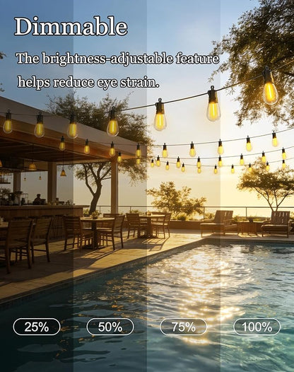 50ft-Solar-Powered-Lights-Outdoor-Waterproof-String Lights-Outside-Patio-Yard-Garden-Fence-Backyard-Deck-Porch-Balcony-Patios-Camping-Battery-Operated-LED-Fairy-Strip-Lighting-Hanging-Edison-Bulbs-S14